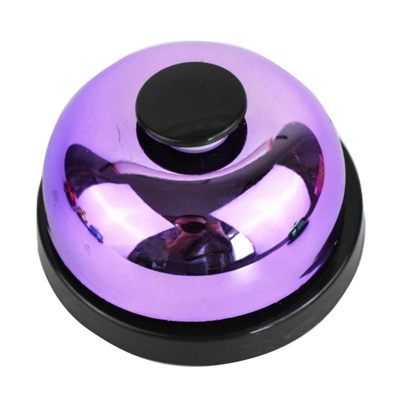 Dog Dinner Press Call Bell Puppy Training Ring Small Funny Dog Called Pet Alarm Toilet Potty Interactive Toys for Pets Cats: Purple