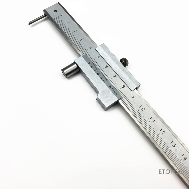 0-200mm 300mm 400mm 500mm rustfrit stål parallel mærkning vernier caliper markering gauge med hårdmetal scriber markering gauge værktøj