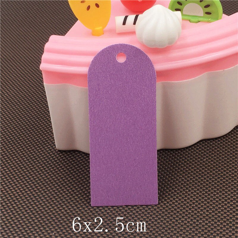 300 kpl/erä erivärinen kaksikokoinen roikkuva voimapaperi, erityisesti leipäkaramellimerkinnät hintalappu muistilappu syntymäpäivätarrat: Violetti 6 x 2.5cm