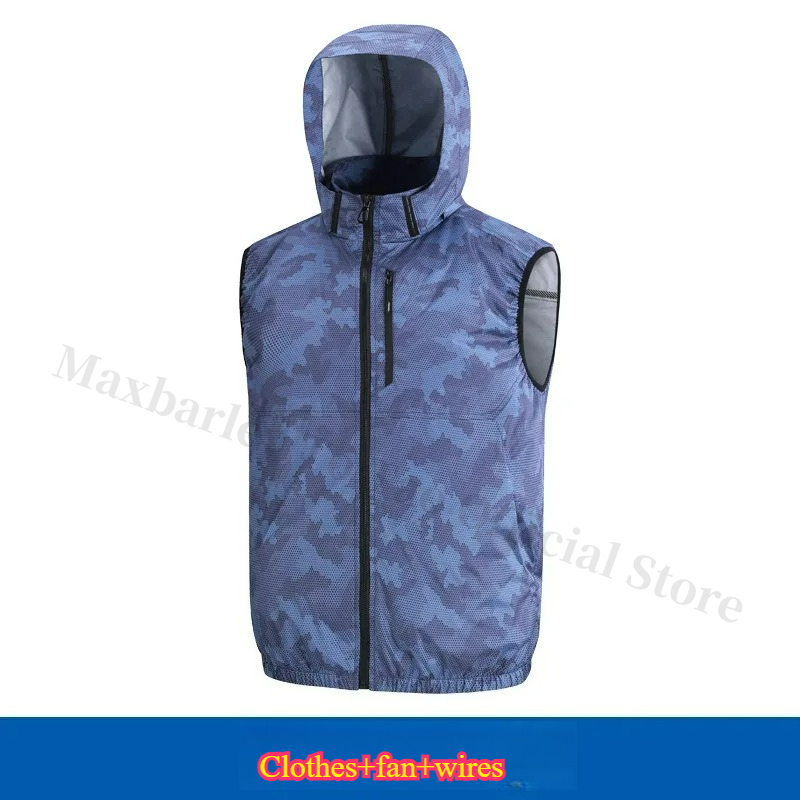 Herren-arbeitsweste mit Ventilator, ärmellos, wärmeableitend, für klimaanlagen und kühltechnik, geeignet für sommerfischen, tarnjacke: M / Beige