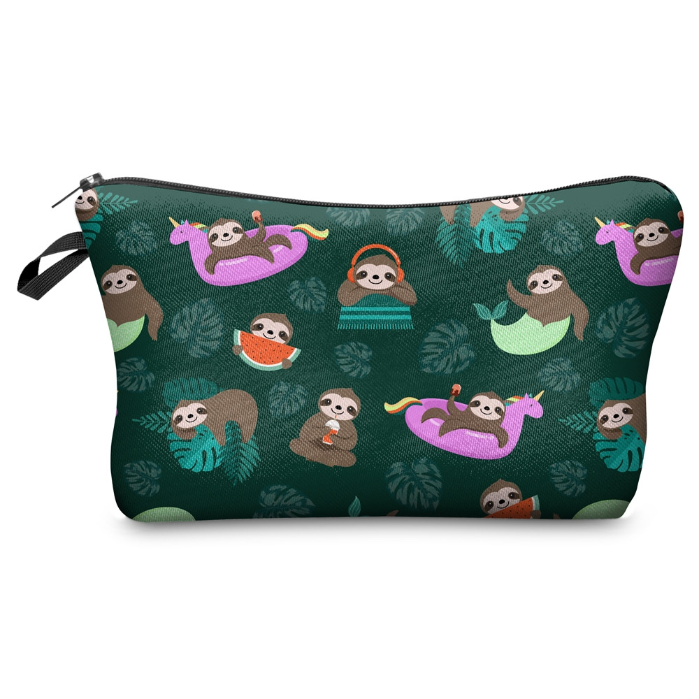 Who Cares Make Tassen Vrouwen Cosmetische Tas luiaards weide Afdrukken oiletry tas Cosmetica Pouchs Voor Reizen make up tas: bpd701055