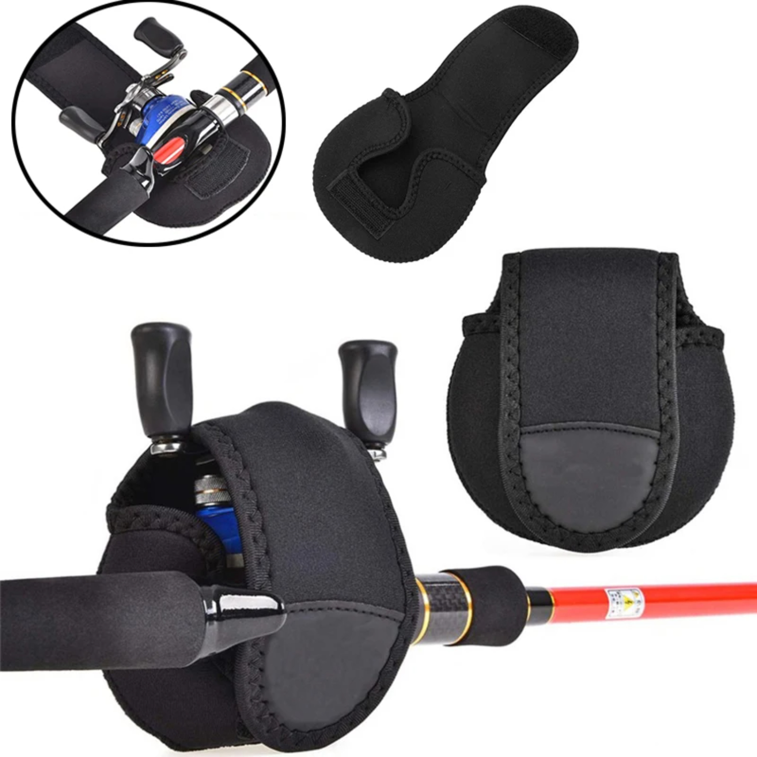 Carretel de pesca carretel de arremesso capa protetora neoprene portátil isca fundição carretel equipamentos de pesca
