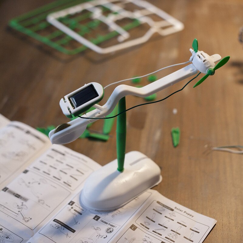 6 in 1 solenergi robot kit diy samle gadget fly båd bil tog model videnskab legetøj til drengebørn