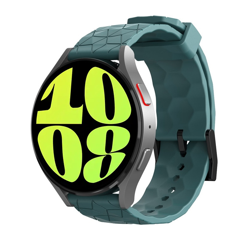 Silicone Strap for Samsung Galaxy Watch 6 44mm 40mm 20/22mm Football Pattern Sport Band Bracelet Galaxy Watch 6 classic 43 47mm: Black Yellow / 20mm