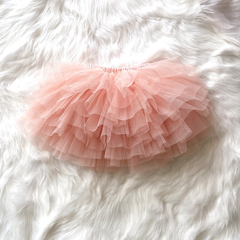 bébé filles Tutu jupe moelleuse princesse Ballet danse Tutu maille jupe enfants gâteau jupe mignon filles vêtements: Rose / Nouveau-né