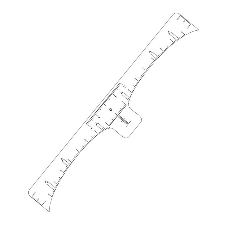 50 Pcs Disposable Eyebrow Ruler Sticker Adhesive Brow Measurement Ruler Template Stencil Eyebrow Microblading