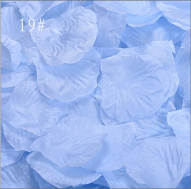 3000 stks/partij Zijden Rozenblaadjes Bladeren Kunstbloemen Bloemblaadjes voor Romantische Bruiloft Decoratie Party Decor Festival Tafel Decors: 19