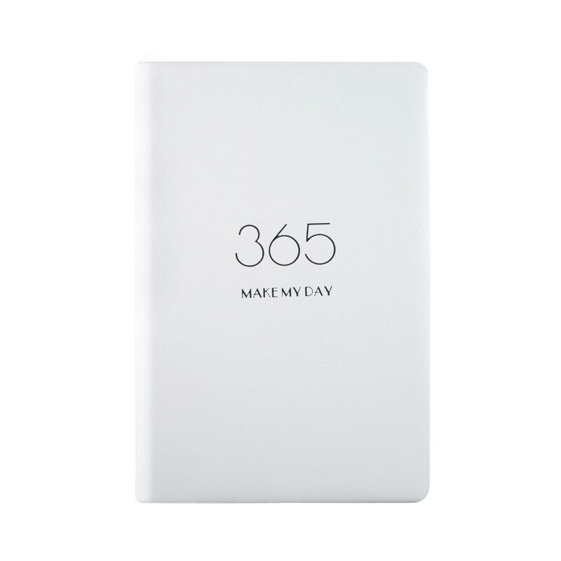 Dagsorden planlægger dagbog plan organzier  a5 daglige notesbog og dagbog 365 dages notesblok ugentlig månedlig sort note bog papirvarer: Hvid