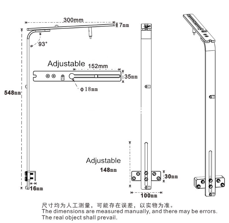 WOCHE Aqua Universal- Aluminium Legierung Aquarium Licht Hängen Stehen Halfter Metall DIY Aquarium Licht Stehen für Aquarium Anlage Lampe
