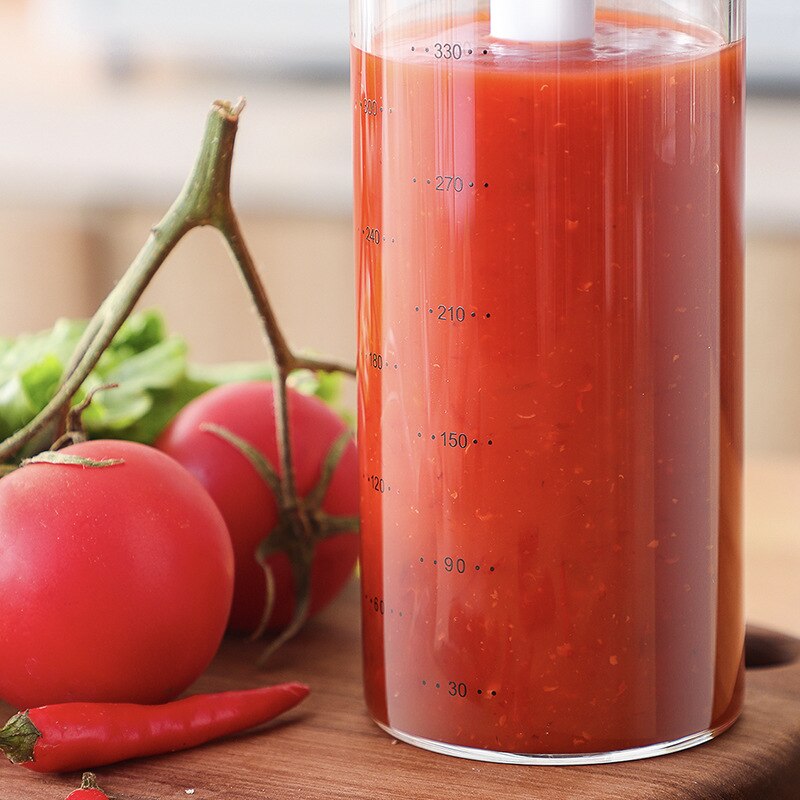 300ml/500ml Gewürz Flasche Spender Ketchup Soße Flasche Spritzgerät Küche Container Glas Lagerung Flaschen für Öl und essig