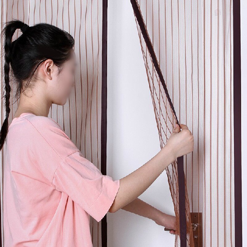 Magnetic Screen Door Curtain Anti-Mosquito Net Fly Screen Mosquito Protection Net Magnet Spring for Doors Windows