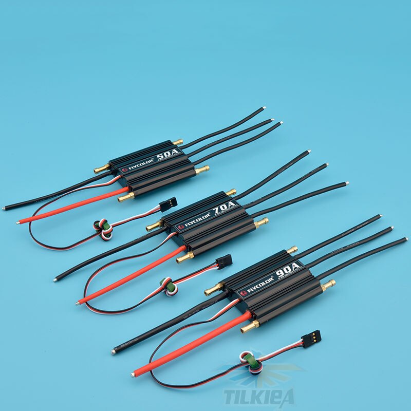 Rc båt borstlös motor esc 50a 70a 90a 120a 150a borstlös esc hastighetsregulator support 2-6s lipo bec 5.5v/5a för rc båt