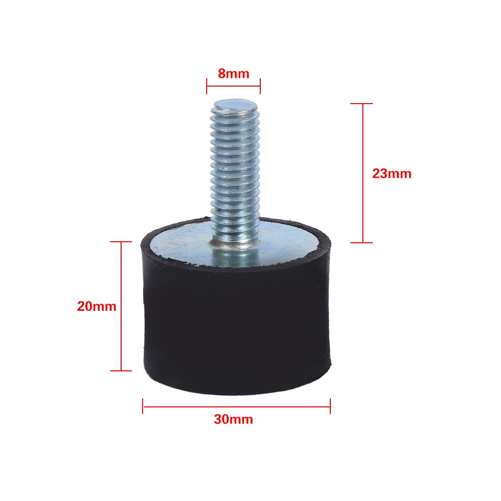 4 pces 8mm m8 borracha monta o uso das bobinas do silentblock da vibração do amortecedor anti para as bombas de água dos compressores de ar do motor diesel