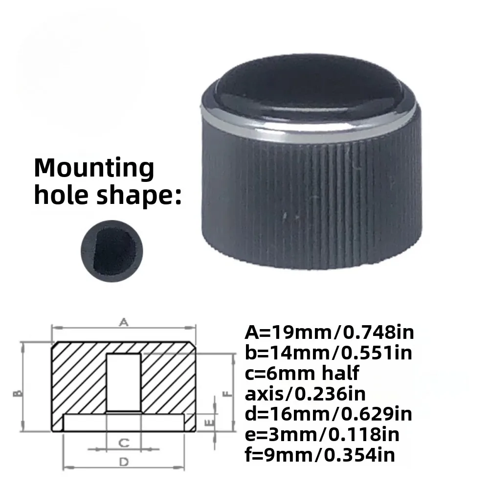 Auto Audio Knop - Volumeregeling Potentiometer Kap voor GM Navigatie DVD/CD - 7P Schakelaar Pin: Grijs