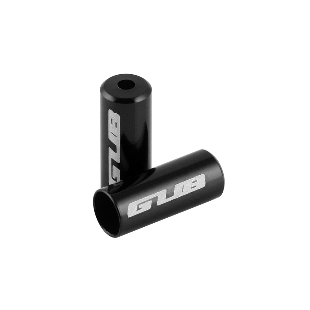 Gub 100 st aluminium cykelväxel bromsvajerhatt mountainbike racercykel bromsväxelvajer slang vajerskydd ändskydd tillbehör: 5mm broms-svarta