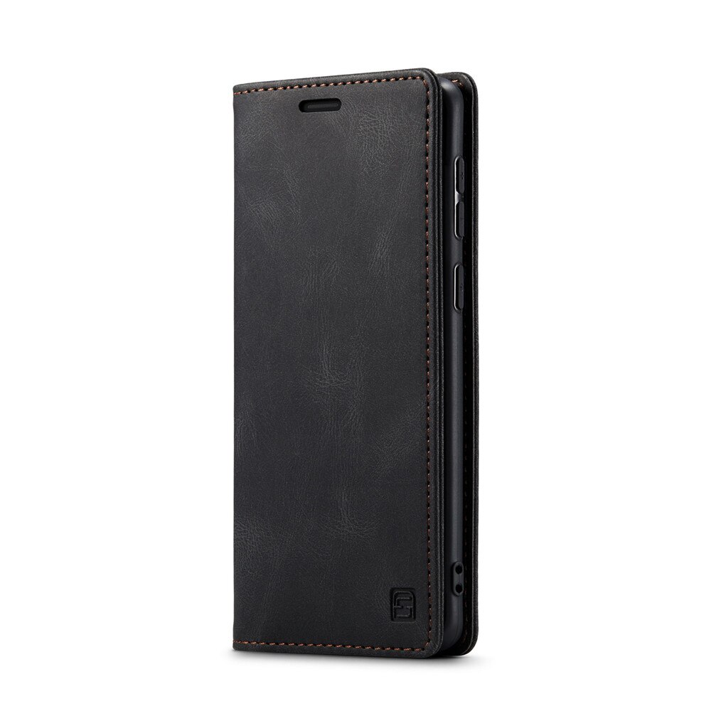 Funda de cuero con tapa para Samsung Galaxy A51, carcasa de lujo con tarjetero magnético para Galaxy A71, 4G: Galaxy A71 / Negro