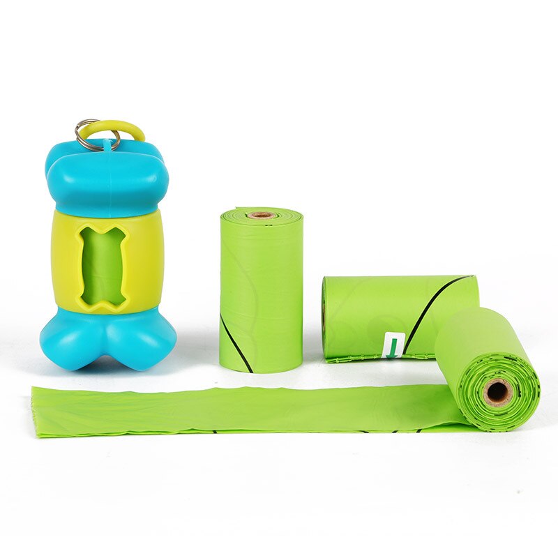 5/8/10 rollen groene biologisch afbreekbare hondenpoepzakjes afvalzak, maïszetmeelvriendelijk, composteerbaar, duurzame schoonmaakafvalzak