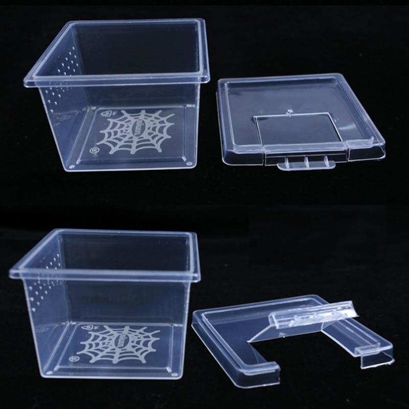 Jaula acrílica para reptiles, terrario transparente transpirable, para cría de serpiente, lagarto, anfibio, Rana, Araña, 1 Uds.