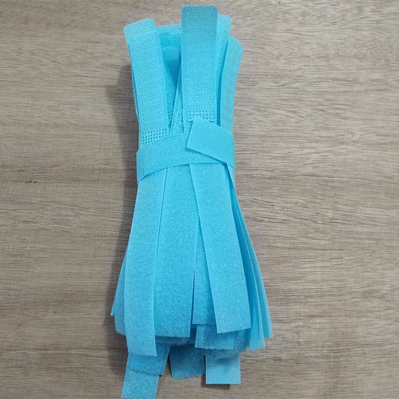 10/20/30pcs Nylon Loop Wrap Releasable Cable Ties Fastening Cable tie Straps Bundle Ties Cable Tie Wire Data Line Wrap: Sky blue / 30pcs