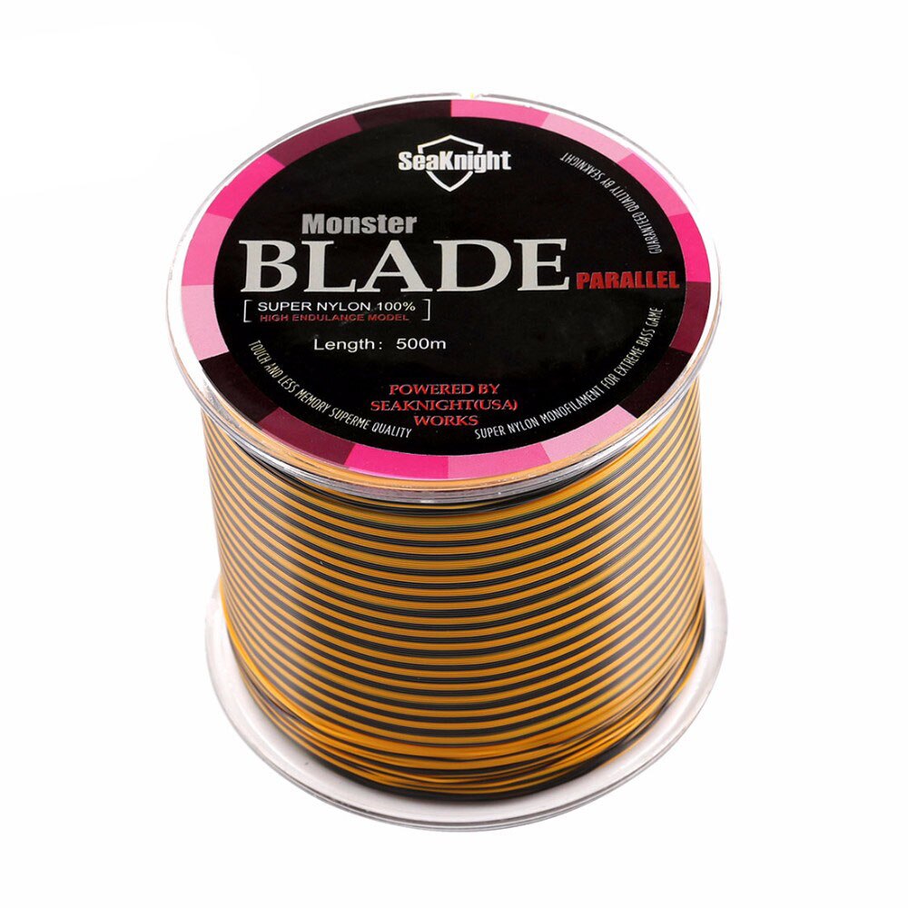 500 m Seaknight brand top grade 100% Japanse veelkleurige 8-25lb vislijn monofilament karper wire leader lijn: 5.0