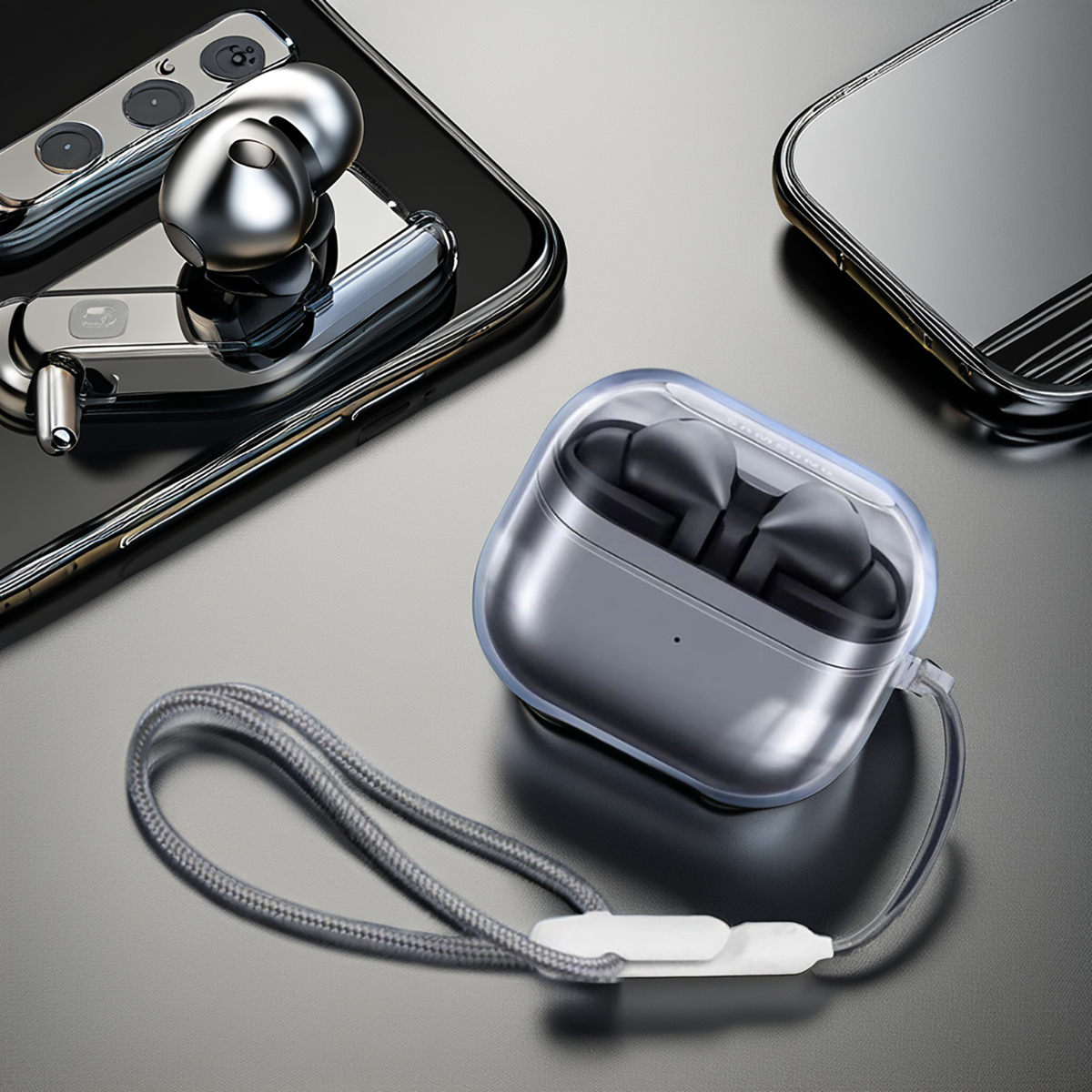 Funda transparente para auriculares Samsung Galaxy Buds 3 Pro, fundas de silicona suave, carcasa transparente para auriculares, funda protectora para Buds3