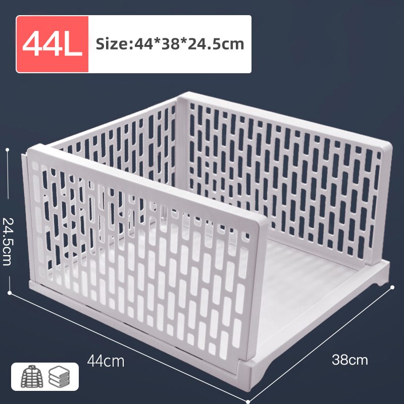 Joybos Wardrobe Storage Cabinet Organizer Drawer Storage Box Layered Partitions Finishing Shelf Dormitory Rack Storage 1pc: 44L-44x38x24.5cm