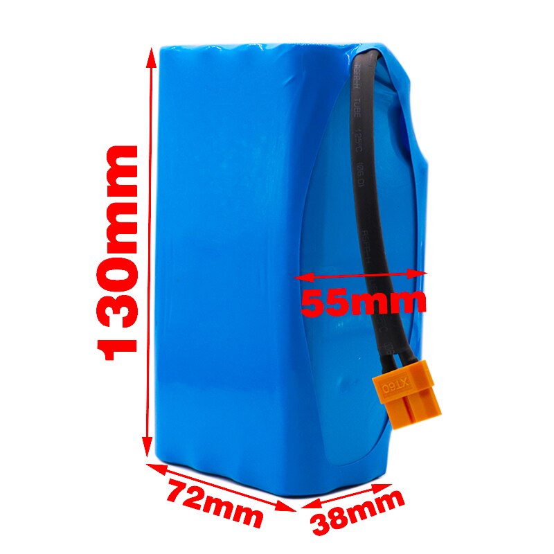 100% 10S2P 36v rechargeable lithium-ion battery 12800 mAh 12.8AH battery pack for self-suction hoverboard unicycle