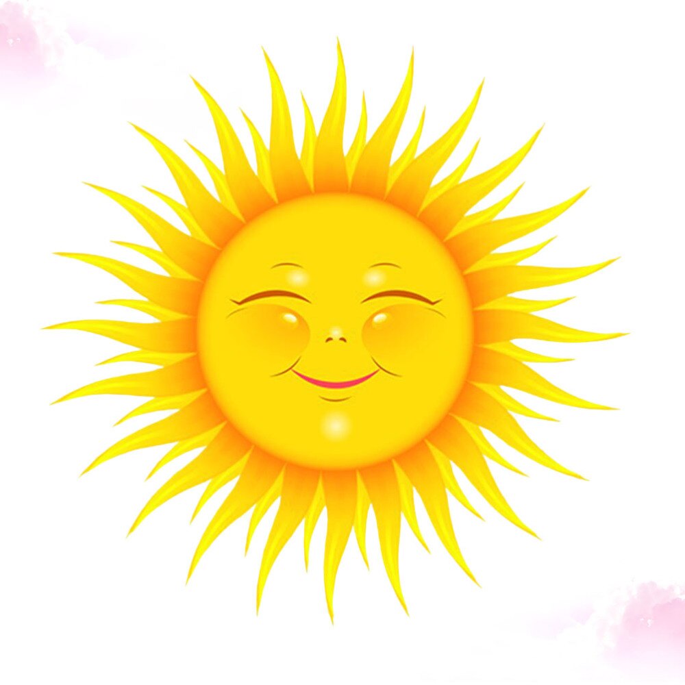 Interesting Sun Wall Sticker Wallpaper Unique Wall Decal Decorative Sticker for Living Room Home Bedroom