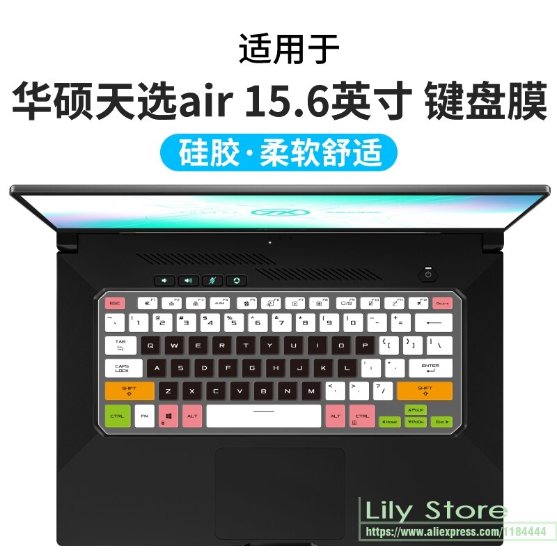 Laptop Silicone Keyboard Cover skin Protector for ASUS ROG Zephyrus G15 GA503Q GA503QR GA503QS GA503QM GA503 QR QS QM Gaming: candyblack