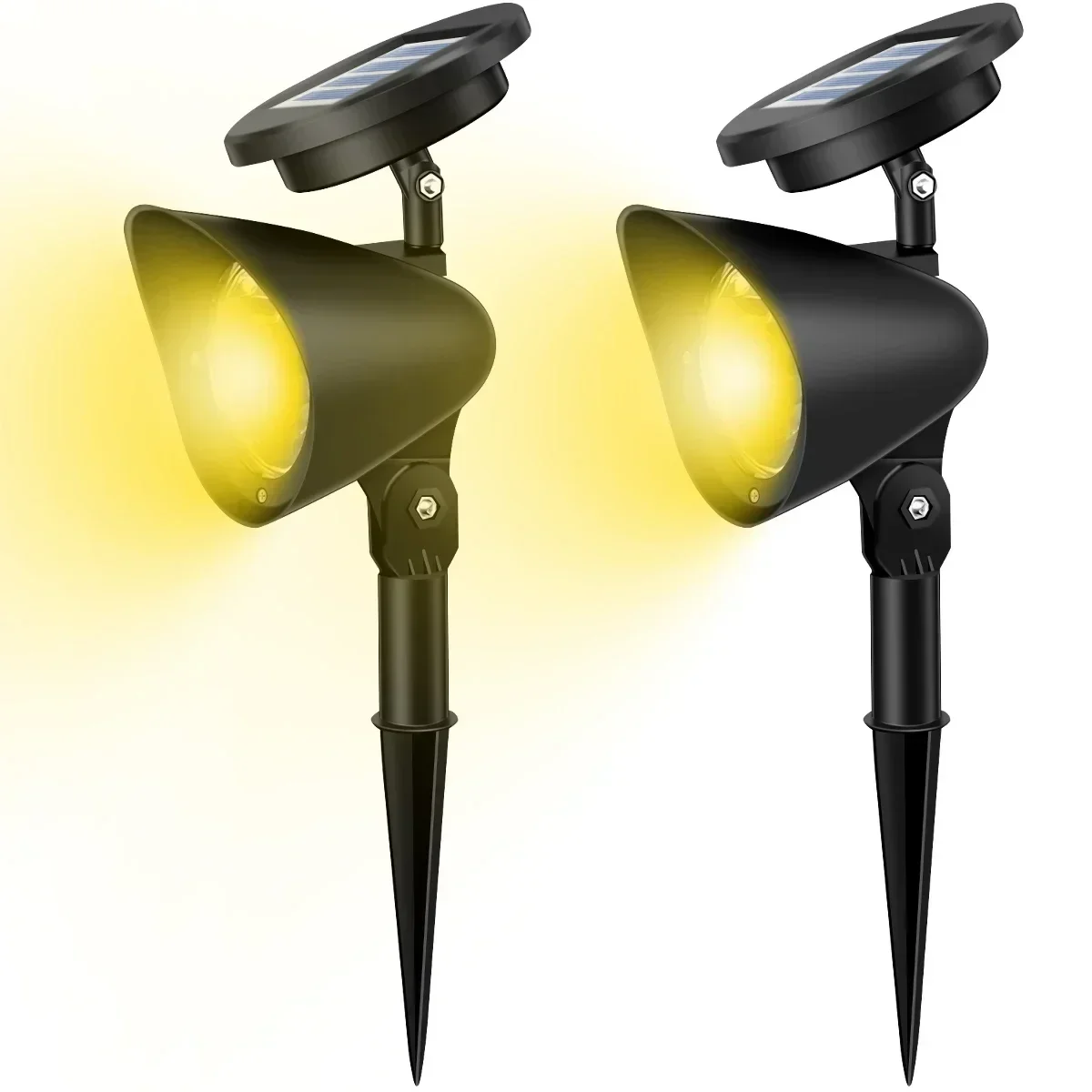 Foco Solar Led para exteriores, luces de jardín, decoración de paisaje, IP65, resistente al agua para césped, patio, camino, árbol, lámpara separada: RGB