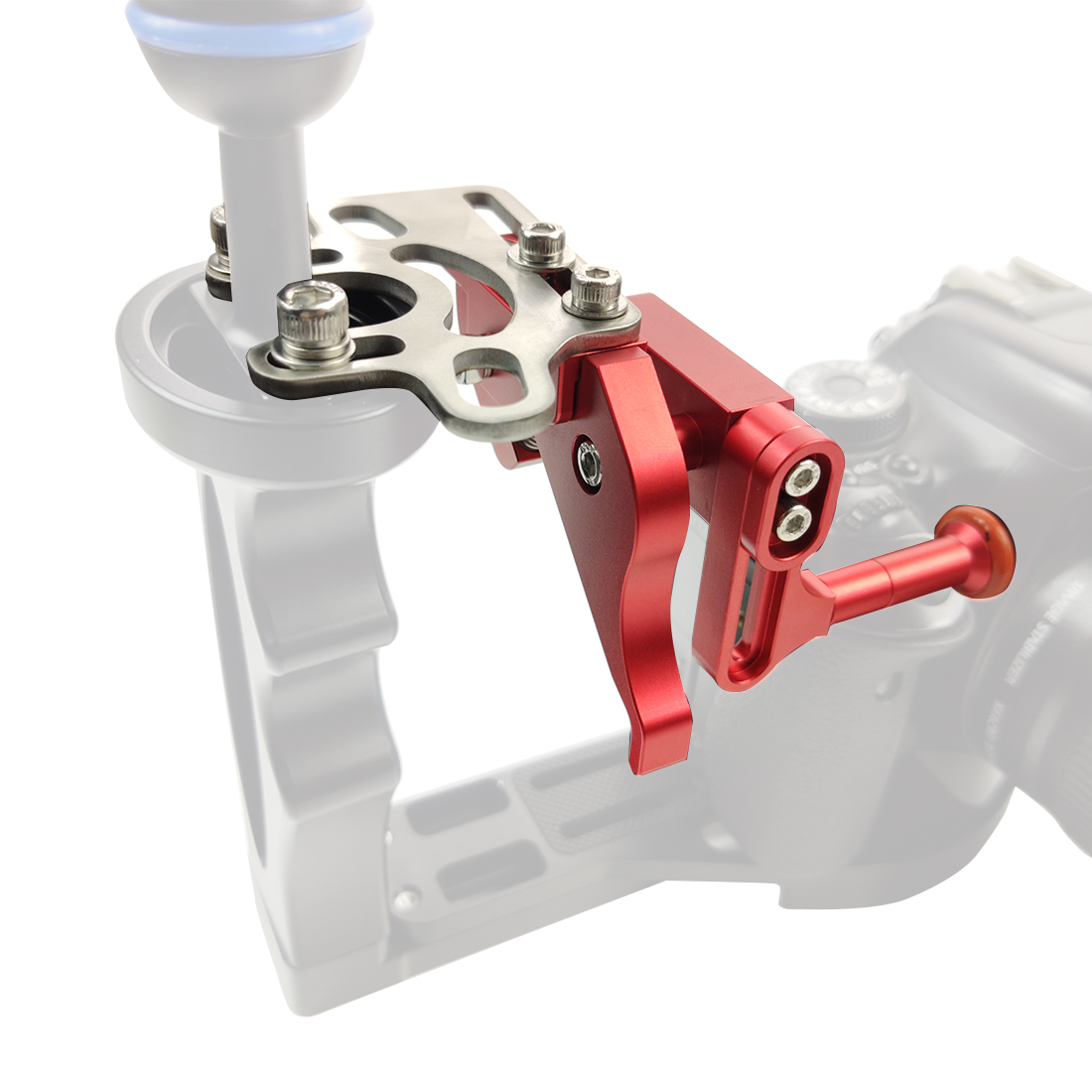 Adjustable Shutter Trigger Extension Rod Diving Camera Stand Mount Adapter DSLR SLR Underwater Tray Waterproof Housing Case Part