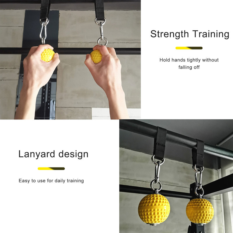 Pull-Up Ball with Heavy Duty Strap Non-Slip Hand Exercise Cannonball Grip for Hand Strength Climbing Arm Muscle Training Power