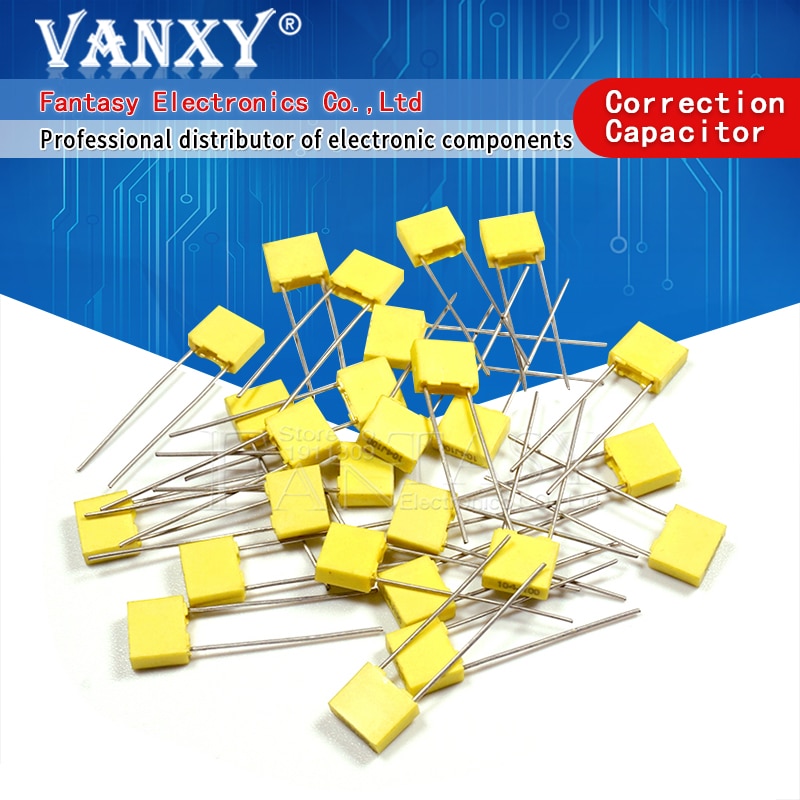 20Stck 100NJ 100 Korrektur Kondensator 100 V104J 100NF 0,1 UF 100V 104 104J 5mmPolypropylene Sicherheit kunststoff Film