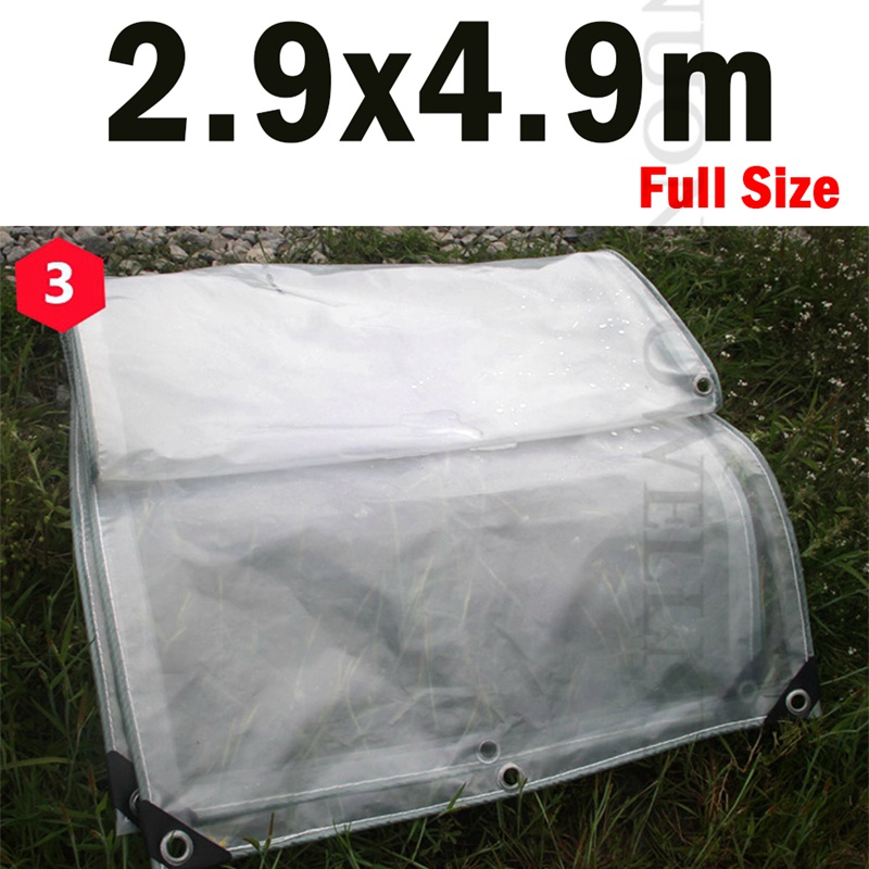 Tela transparente a prueba de lluvia para jardín, balcón, toldo, PE para lona de plantas suculentas, mantiene el calor, 0,3mm
