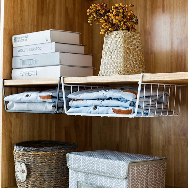 Hengende Oppbevaringskurv - under Skap Kurv - Garderobe Organizer - Skrivebord Hylle