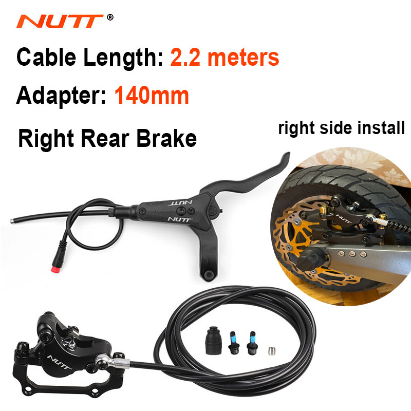 NUTT Hydraulische Bremsen Taiwan Elektrische Scotter Rabatt Bremse 160 140 180mm Rotor für Null 10X 11X Kugoo G2 Profi m4 M5 Langfeite L8: Rechts Rückseite 140mm