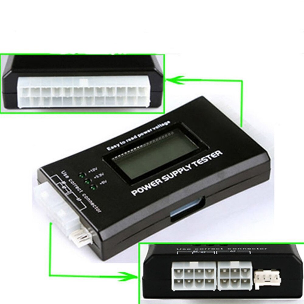 SD netzteil tester für PC-netzteil/ATX /BTX /ITX konform LCD Display SATA HDD tester 20/24 pin Professionelle