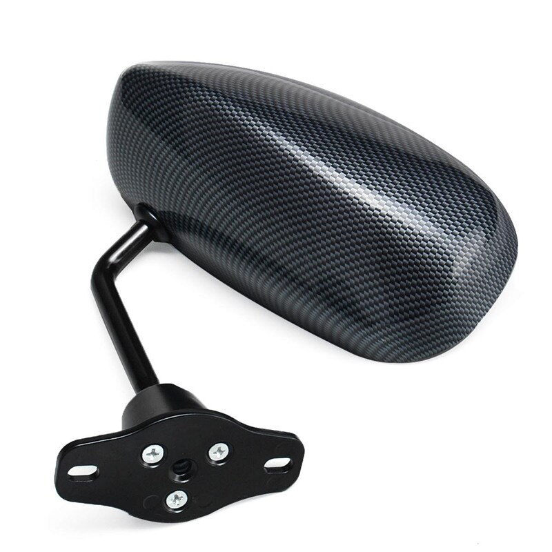 1 paar Universele Auto Carbon Fiber Autos Blauw Achteruitkijkspiegel F1 Carbon Look racing Zijspiegel Glas & Breed hoek Metalen Beugel