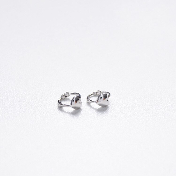 925 Sterling Zilveren Oorbel Eenvoudige Mini Hart Oor Ring Oor Bot Oor Gesp Zoete Leuke Trend Wilde Klassieke Meisje Zilver oor Sieraden