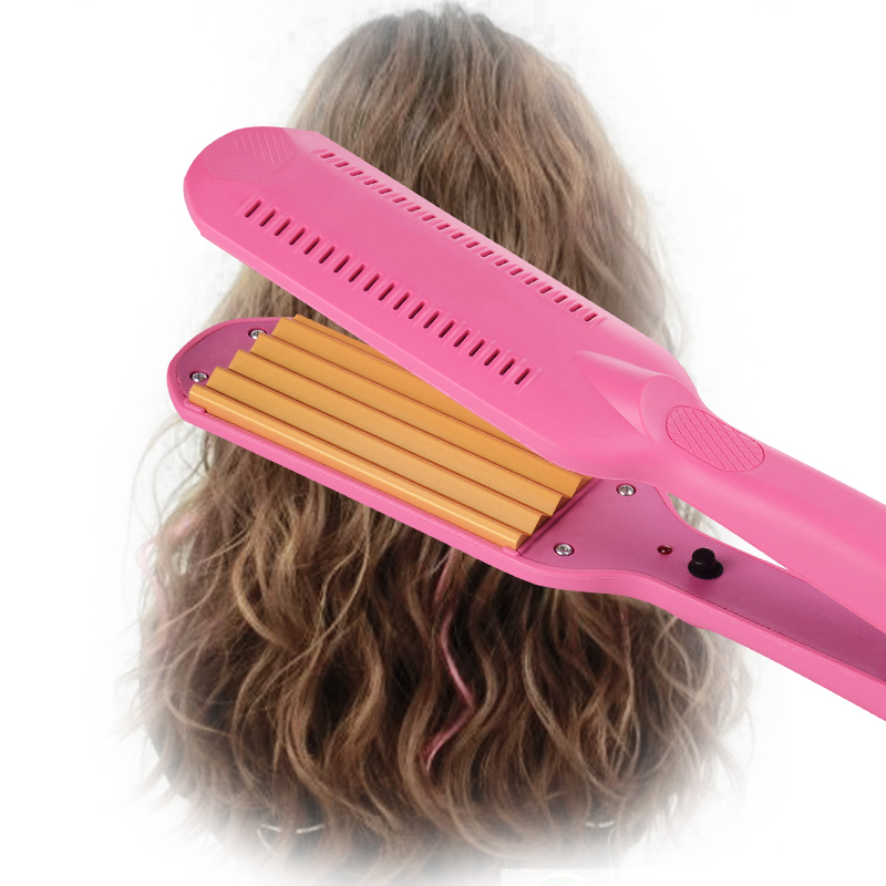 corrugated iron hair straightener iron crimped hairstyle Electronic chapinha corrugation flat irons wave styling tools