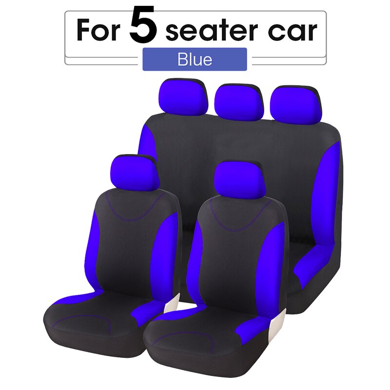 Full Set Car Seat Covers on Blue,Front and Rear Seat Protection Universal Fit AutoTruck Van SUV,For Toyota Yaris Nissan Citroen: full set blue