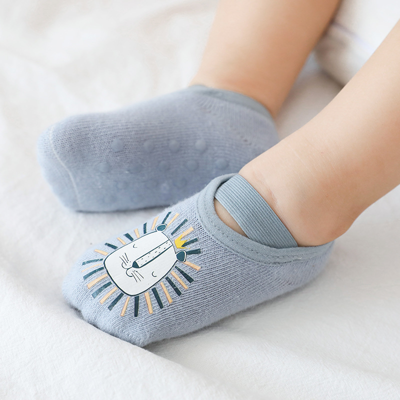 1 Pairs Pasgeboren Peuter Jongens Meisjes Anti-Slip Peuter Schoenen Sokken Baby Sokken Leuke Cartoon Dieren Floor sokken