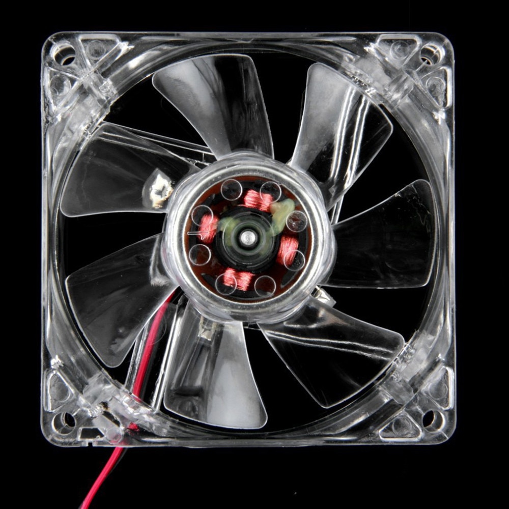 120 x 120 x 25mm 4 Pin Computer Fan Colorful Quad 4-LED Light Neon Clear 120mm PC Computer Case Cooling Fan Mod #T2