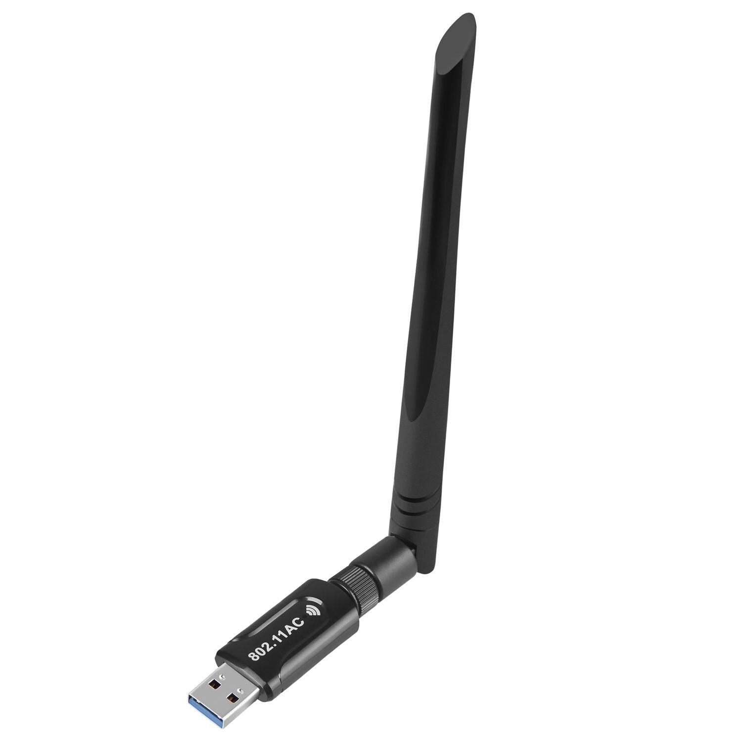 Usb wifi dongle adaptador 1200mbps de rede sem fio para computador portátil desktop antena