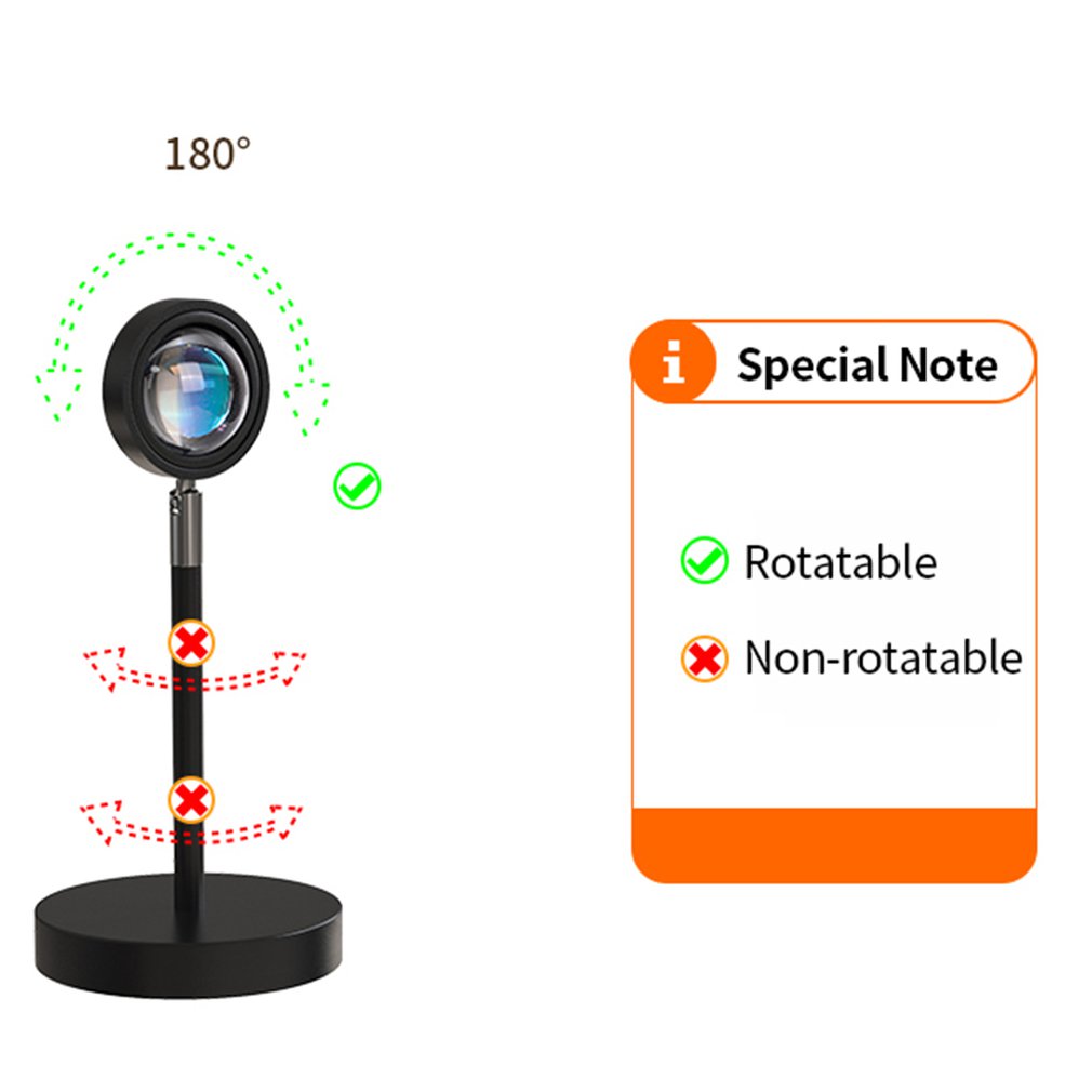 Lampada per proiettore al tramonto affascinante atmosfera RGB luce Home Coffee Shop sfondo decorazione murale telecomando lampade al tramonto