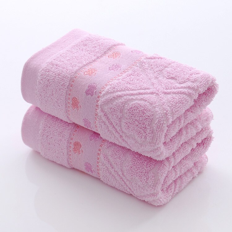 1pc 33*72cm Apple pattern Terry face towels cotton Soft Absorbent Romatic Lovers Towel Bath Accesory towels bathroom: Pink
