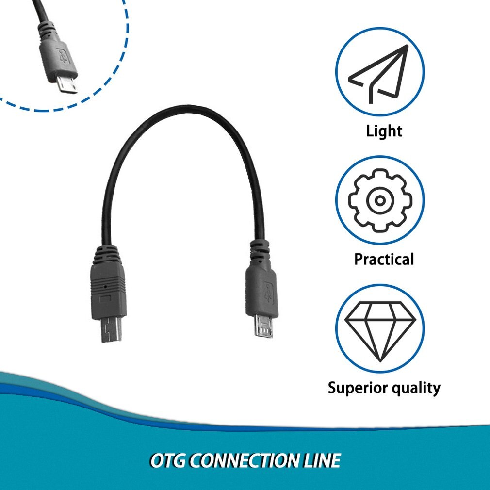 20Cm Micro Usb Naar Mini Usb Otg Kabel Male Naar Male Converter Adapter Data Opladen Mini 5-Pin usb Verlengkabel Usb 3.1 Type-C