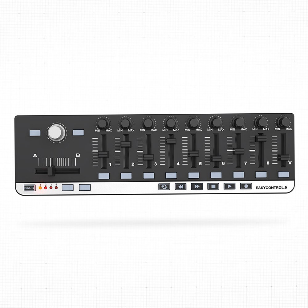 Worlde EasyControl.9 MIDI Keyboard Portable Mini USB 9 Slim-Line Control MIDI Controller Plug and Play USB 2.0 cable