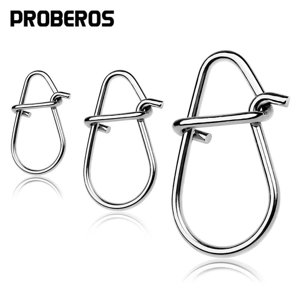 PROBEROS-Pin de acero inoxidable en forma de calabaza, alfiler de mejora de señuelo, Conector de anzuelo de cebo, accesorios de pesca, , 30 unidades por lote