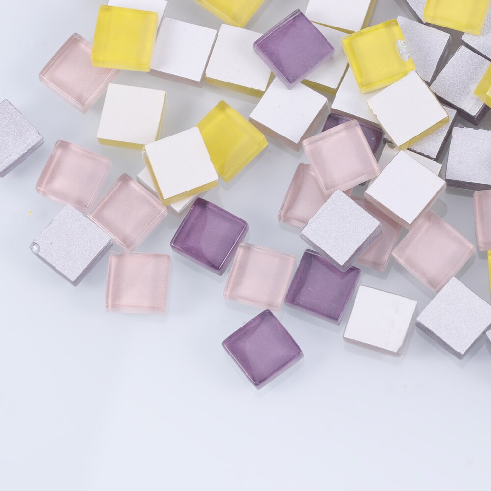 300Stck Bunte Kristall Glas Mosaik Fliesen Kreative Handwerk DIY Dekorative Fliesen Zauberstab Hintergrund Dekoration (Orange)